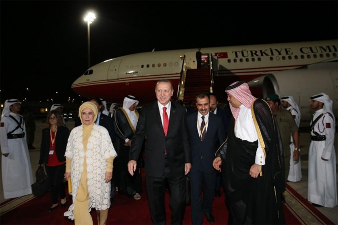Cumhurbaşkanı Erdoğan Katar'da