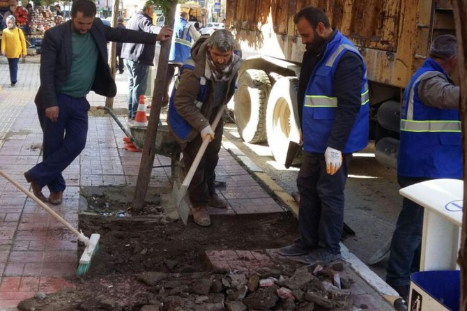 Van’da kaldırımlar kışa hazır