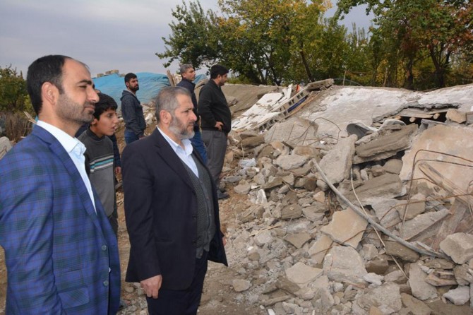 HÜDA PAR, Batman Kozluk'taki göçük yerinde incelemelerde bulundu