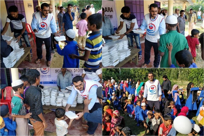 Hot-meat from Orphans Foundation to Arakanese children in madrasah