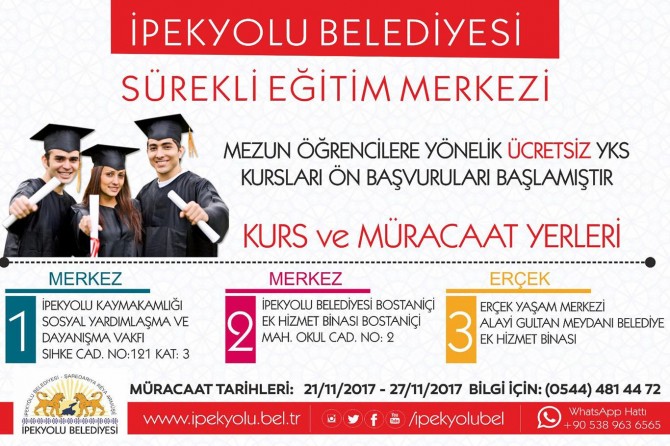 Van İpekyolu Belediyesinden üniversite adaylarına destek