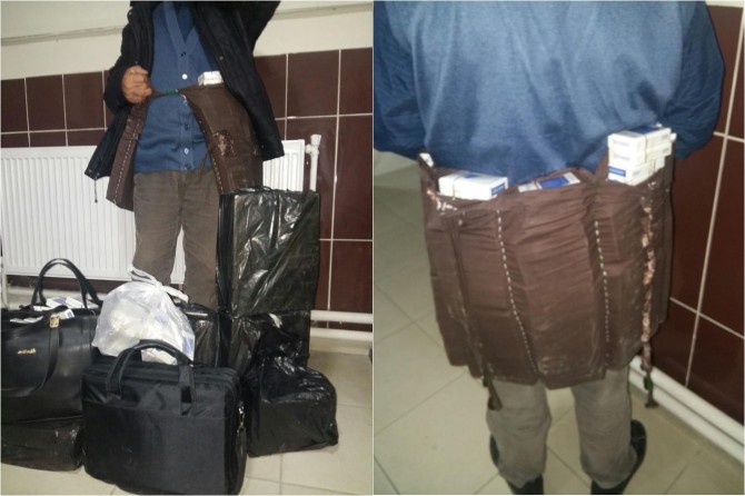 Erzurum'da bin paket gümrük kaçağı sigara ele geçirildi