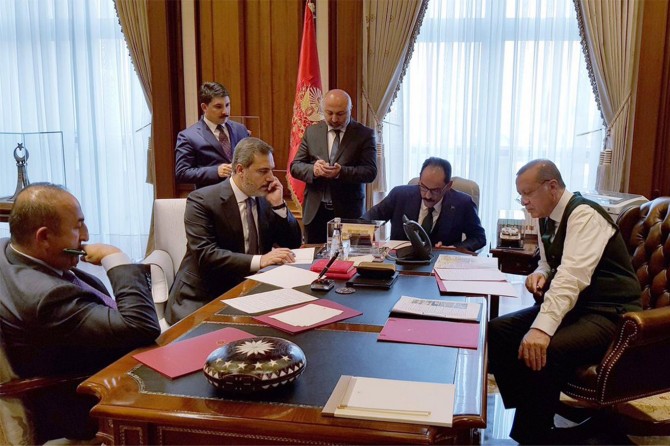 Cumhurbaşkanı Erdoğan Trump ile görüştü