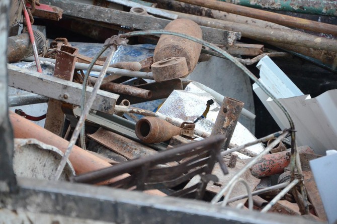 ​Gaziantep'te hurda yüklü bir kamyonette boş mühimmat bulundu
