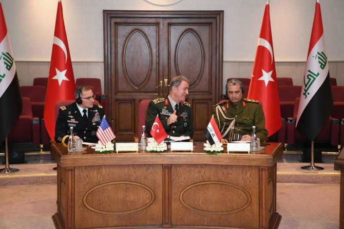 Genelkurmay Başkanı Akar’ ABD'likomutanlarve Irak'lı mevkidaşıyla üçlü zirve yaptı