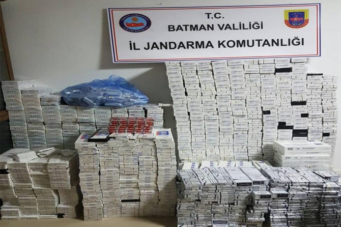 Batman'da kaçak sigara ele geçirildi