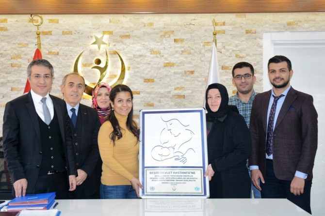 Beşiri Devlet Hastanesine "Bebek Dostu" unvanı verildi