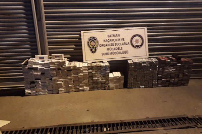 Batman'da kaçak sigara ele geçirildi