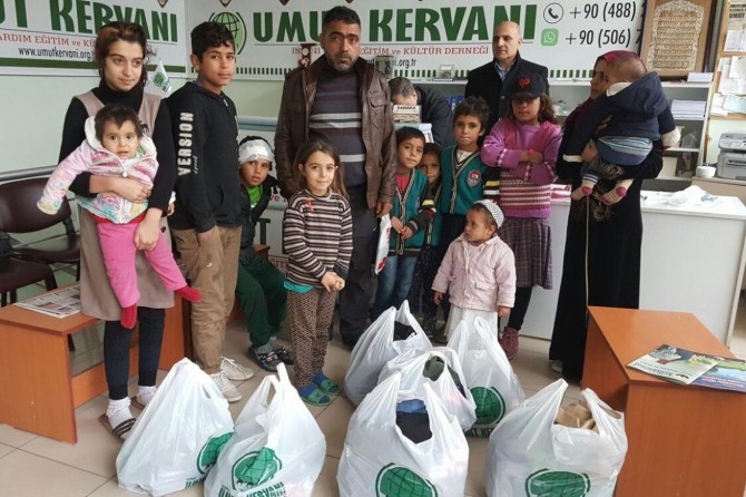 Umut Kervanından Suriyeli aileye şefkat eli