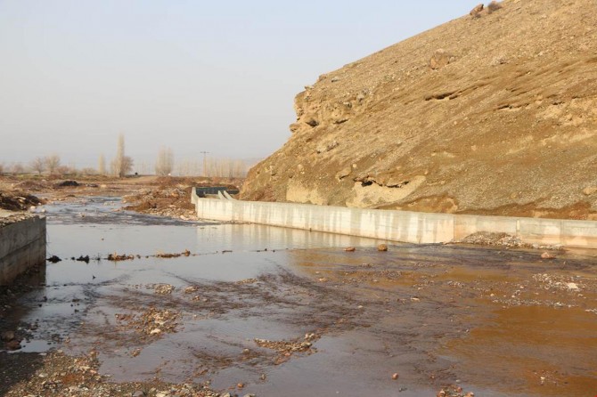 Palu'da sulama kanalının inşaatı tamamlandı