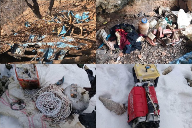 Tunceli'de 8 sığınak tespit edildi