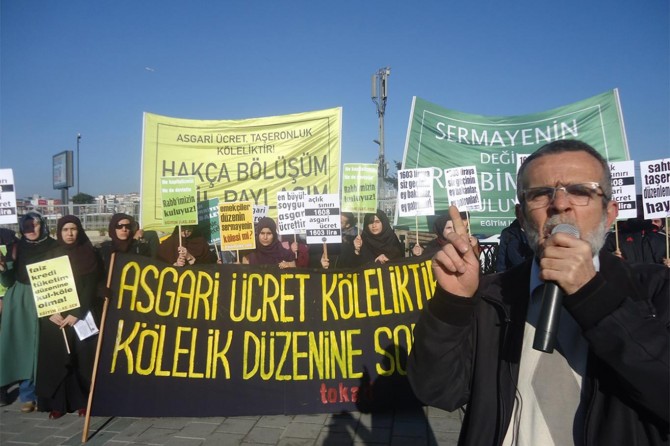 Asgari ücret uygulaması protesto edildi