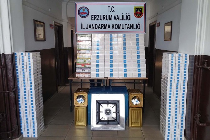 Gümrük kaçağı sigara ve nargile tütünü ele geçirildi