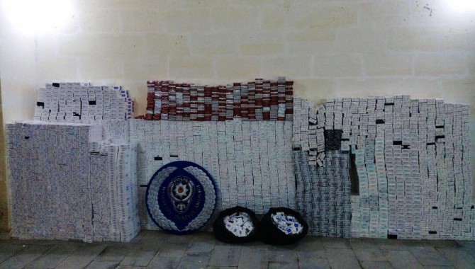 Batman'da 32 bin paket gümrük kaçağı sigara ele geçirildi