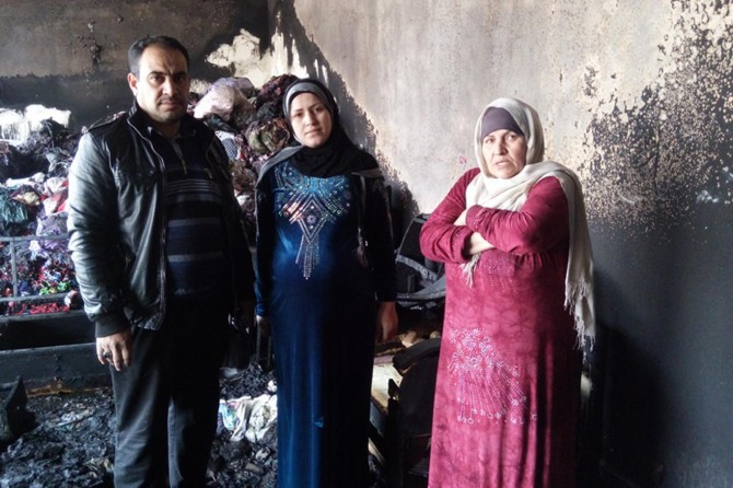 Suriyeli aile yanmaktan son anda kurtarıldı