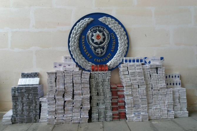 Hasankeyf'te kaçak sigara ele geçirildi