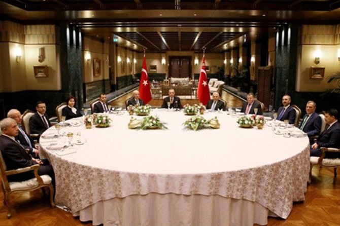 Yasama, yürütme ve yargı organlarının temsilcileri Cumhurbaşkanlığı Külliyesinde