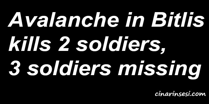 Avalanche in Bitlis kills 2 soldiers, 3 soldiers missing
