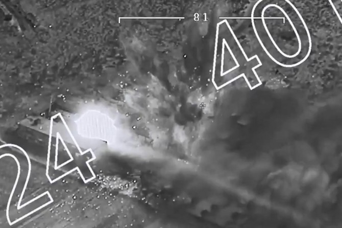 TSK silah ve mühimmat deposunun vurulma görüntülerini paylaştı