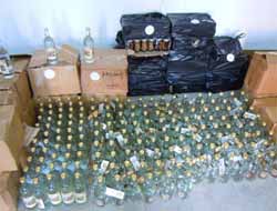 Tarsus'ta Kaçak İçki ve Esrar Operasyonu