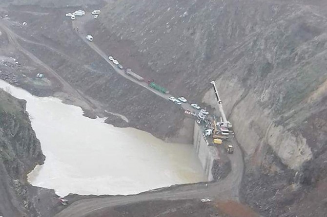 Yukarı Kaleköy Barajında su tutulmaya başlandı