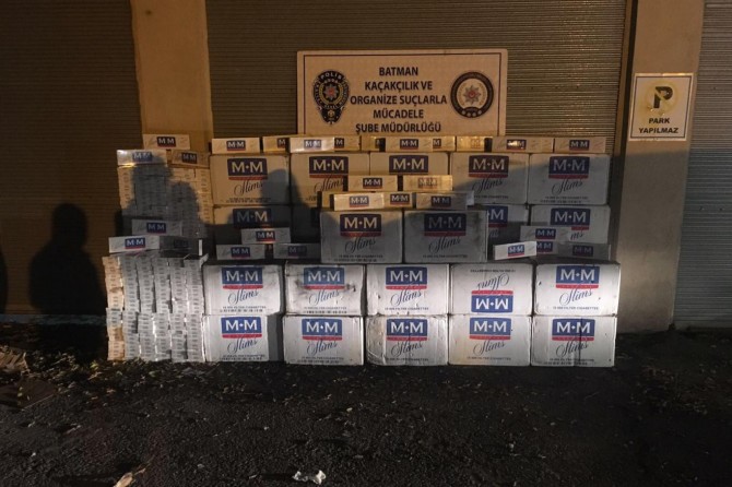 Batman'da 12 bin paket kaçak sigara ele geçirildi