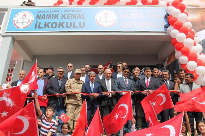 Çukur olaylarında zarar gören okul onarılarak açılışı yapıldı