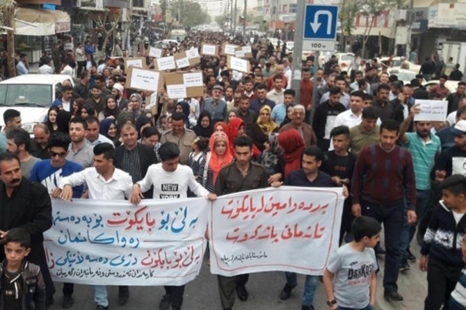 Irak Kürdistan'ında maaş protestosu