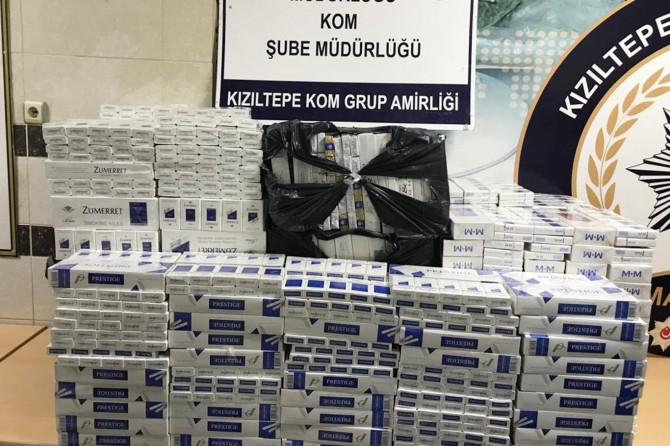 Kızıltepe’de 7 bin paket kaçak sigara ele geçirildi