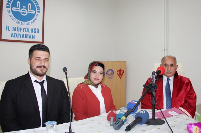 Adıyaman’da ilk kez müftülük resmi nikâh kıydı