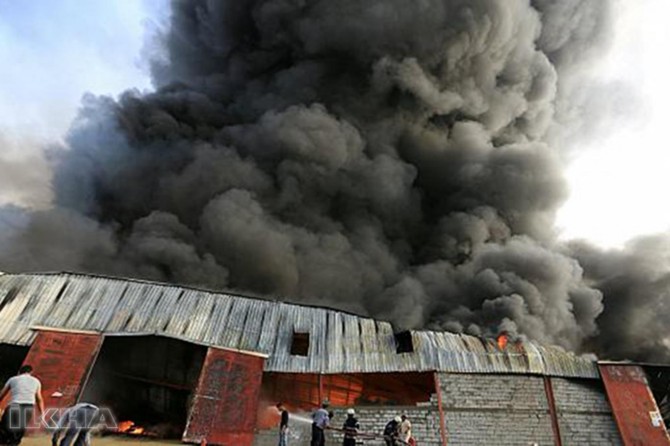 UN food warehouse burns in Yemen