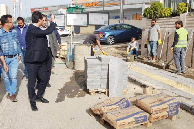 Artuklu’da kaldırım çalışmaları başladı