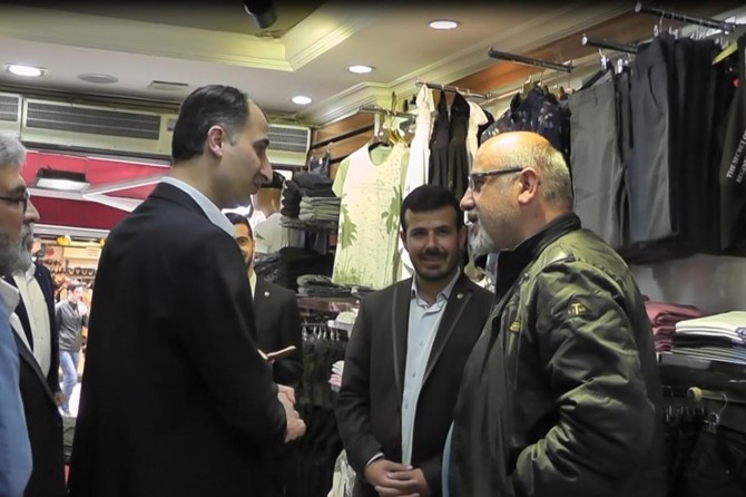 HÜDA PAR'dan Bayraklı esnafına ziyaret