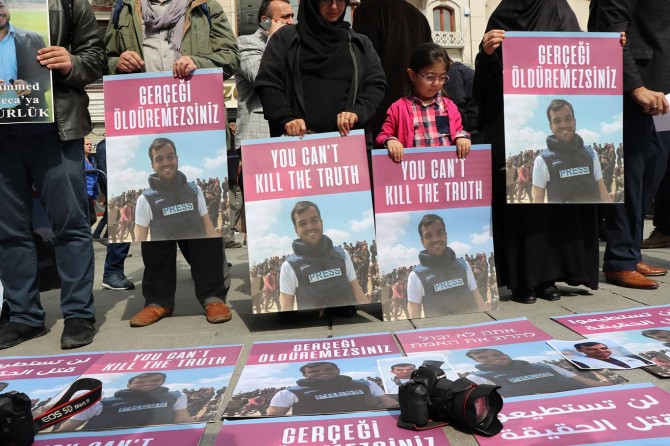 Siyonistlerin katlettiği Gazeteci Murteca İstanbul'da anıldı