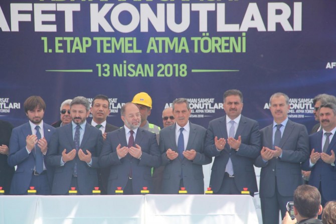 Samsat'ta deprem konutlarının temeli atıldı