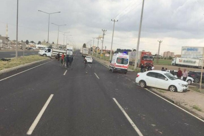 Mardin´in Nusaybin'de maddi hasarlı kaza