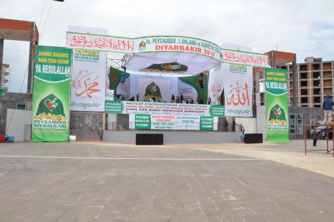 Diyarbakır büyük Mewlid etkinliğine hazır