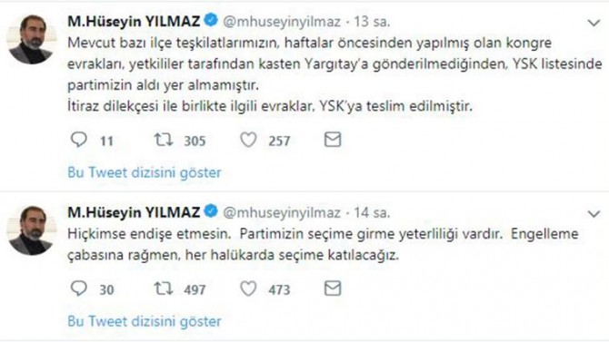 HÜDA PAR’dan YSK’nın kararına tepki