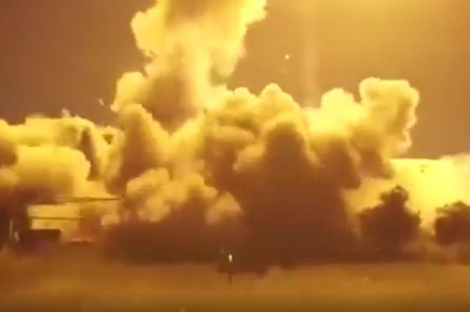 Occupying zionists blow up Palestinian detainee's house