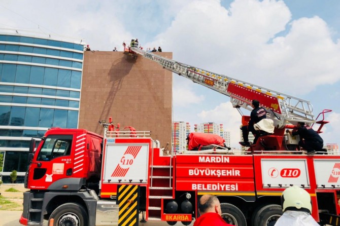 Hastanede yangın tatbikatı