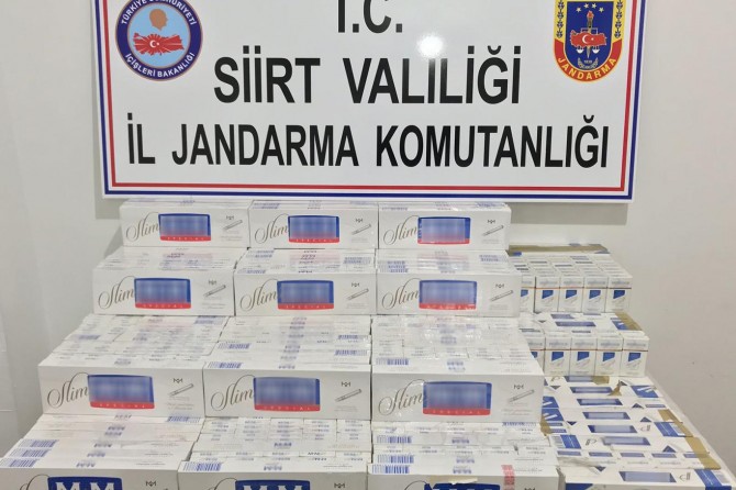 Siirt'te gümrük kaçağı sigara ele geçirildi