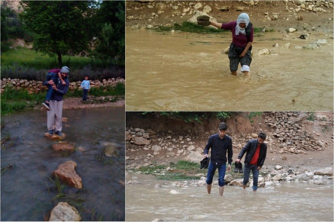 Köy sakinleri tarlalarına gidebilmek için köprü istiyor