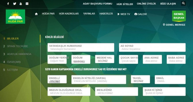 HÜDA PAR’a milletvekili aday adaylığı için müracaatlar bugün son buluyor