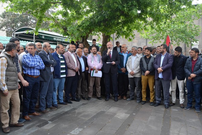 Siyonist işgalciler ve Fransa'daki skandal Kur'an bildirisi Kayseri'de tel'in edildi