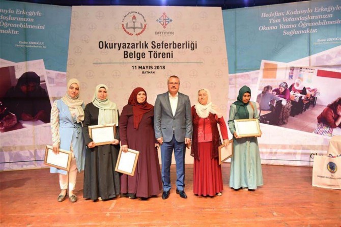 Batman'da 10 bin 623 kişi okuryazar oldu