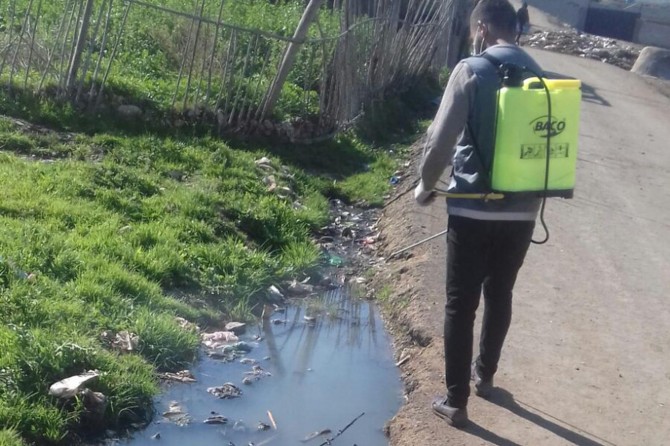 Şırnak Silopi'de sıtmaya karşı ilaçlama yapıldı