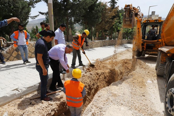 Yeşilli’de doğalgaz çalışmaları başladı