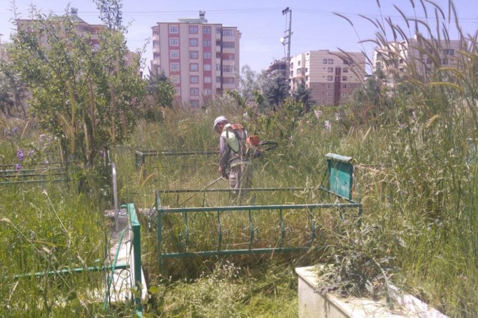 Büyükşehir Belediyesinden mezarlıklarda çevre düzenlemesi
