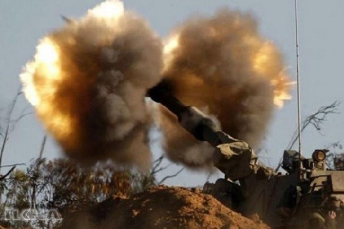 Some Palestinian martyrs by the shells of zionists gangs