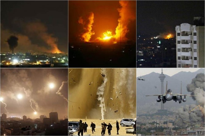 Siyonistler Gazze'ye hava kara ve denizden saldırıyor